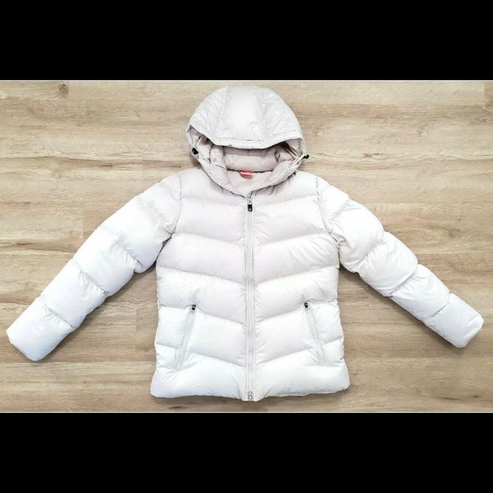 Nike Womens Jacket (L) Down Off White